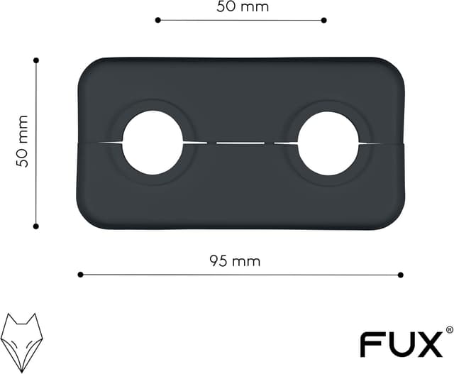 Detalle de FUX Doppel Heizungsrohr Rosette 21,3 mm