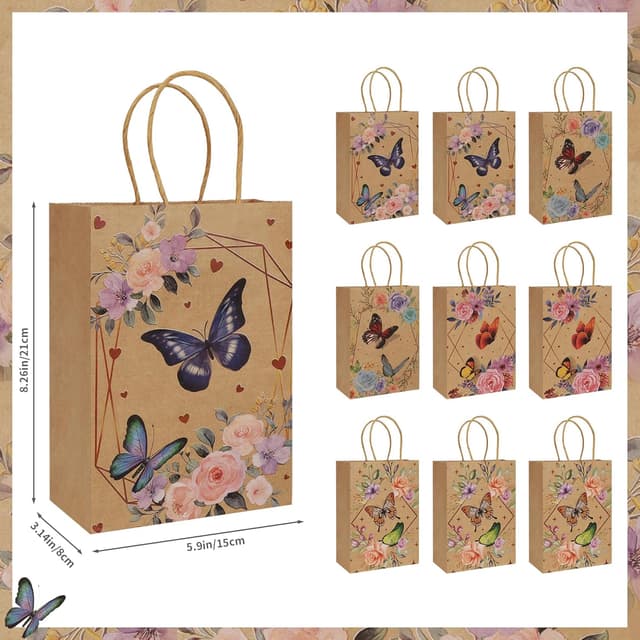 Thumbnail 1 de CSYY Schmetterling Geschenktaschen 21×15×8 cm