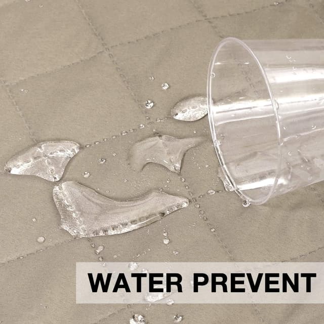 Thumbnail 3 de BellaHills Sofa Cover 3 Seater Khaki Beige