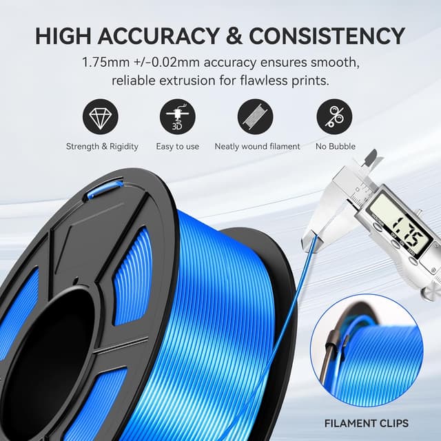 Thumbnail 5 de JJAYO Filamento PLA Silk 1.75mm Azul 💙 Impresora 3D