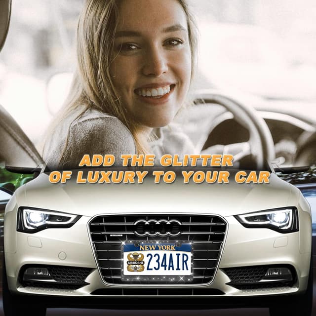 Thumbnail 6 de Luxury Bling License Plate Frames 2 Pack