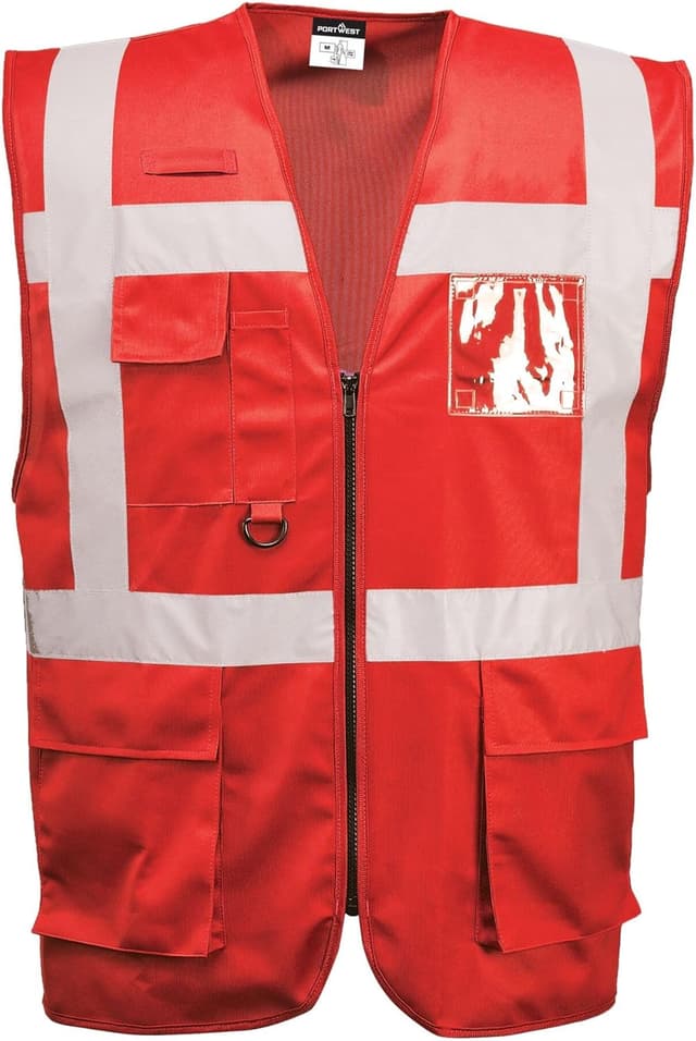Thumbnail 1 de Portwest F476RERM Gilet Executive Iona Rosso M