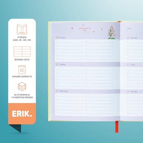 Thumbnail 1 de Grupo Erik Agenda 2026 Semana Vista A5 Jardín 17 meses 📒
