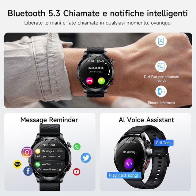 Detalle 1 de YUPENG smartwatch ECG 1.43" AMOLED