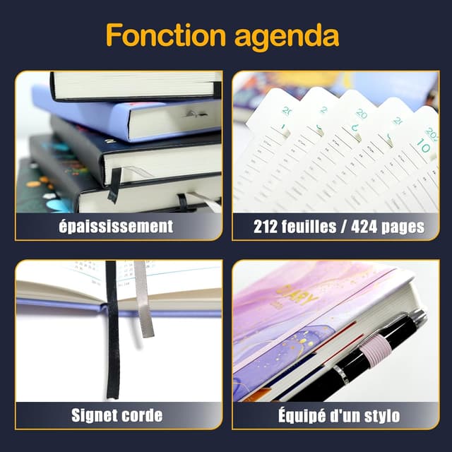 Detalle de Lusibaka Agenda 2026 semainier A5 — 424 pages (21 x 14,5 cm) carnet de planning hebdomadaire
