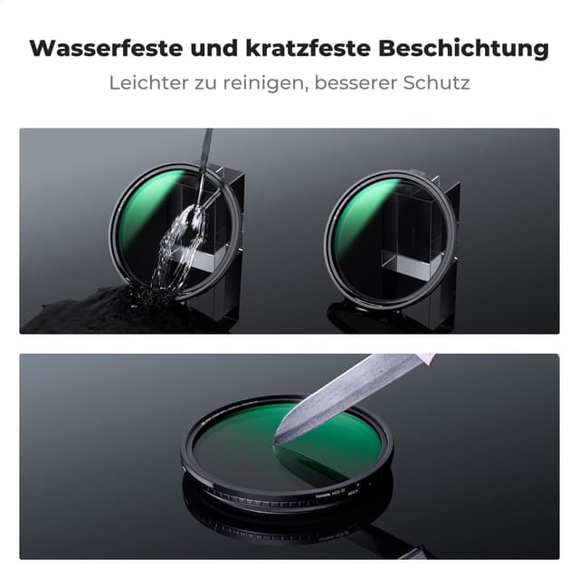 Thumbnail 6 de K&F CONCEPT Magnetischer Variabler Graufilter ND2–32, 72 mm (Nano-Xcel, 1–5 Blendenstufen) mit Magnet-Objektivadapter