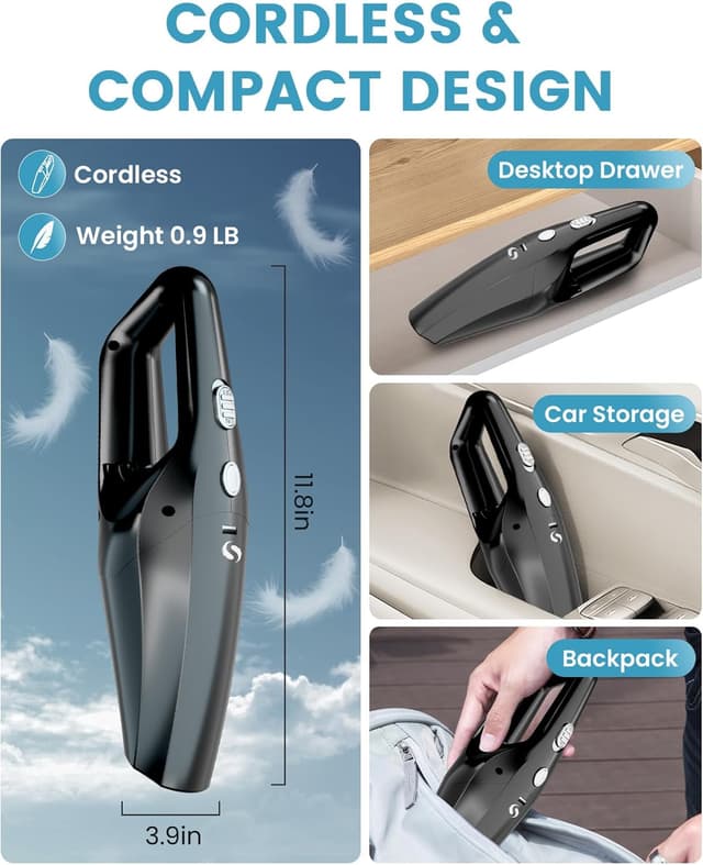 Detalle de SERVOMASTER SM01 car vacuum 20 minutes