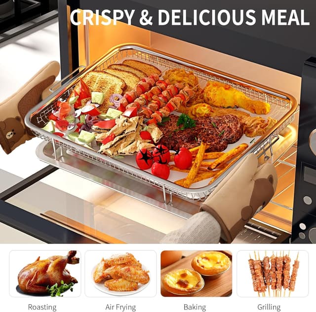 Thumbnail 4 de OPENICE Air Fryer Basket 15.6" x 11.6" 🍽