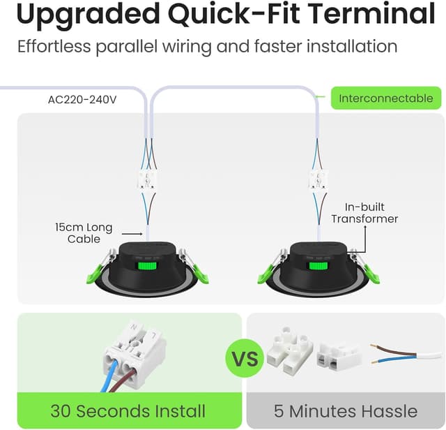 Thumbnail 6 de ALUSSO LED Einbaustrahler 7 W, 6er-Set