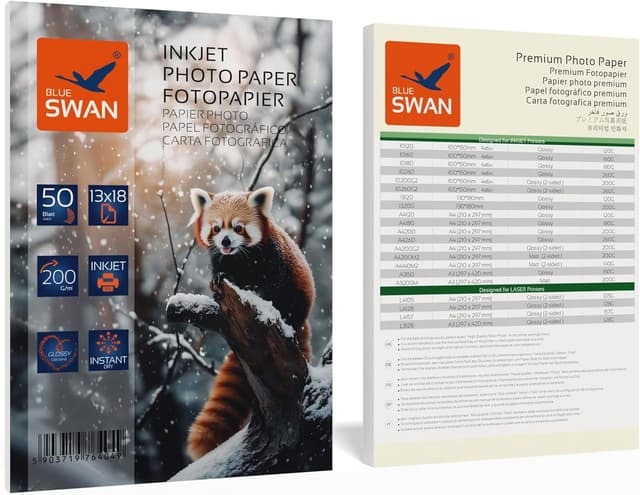 Detalle 2 de BLUE SWAN carta fotografica lucida 13×18