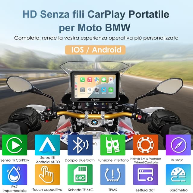 Detalle de Carpuride W702BS Pro CarPlay 7 Pollici