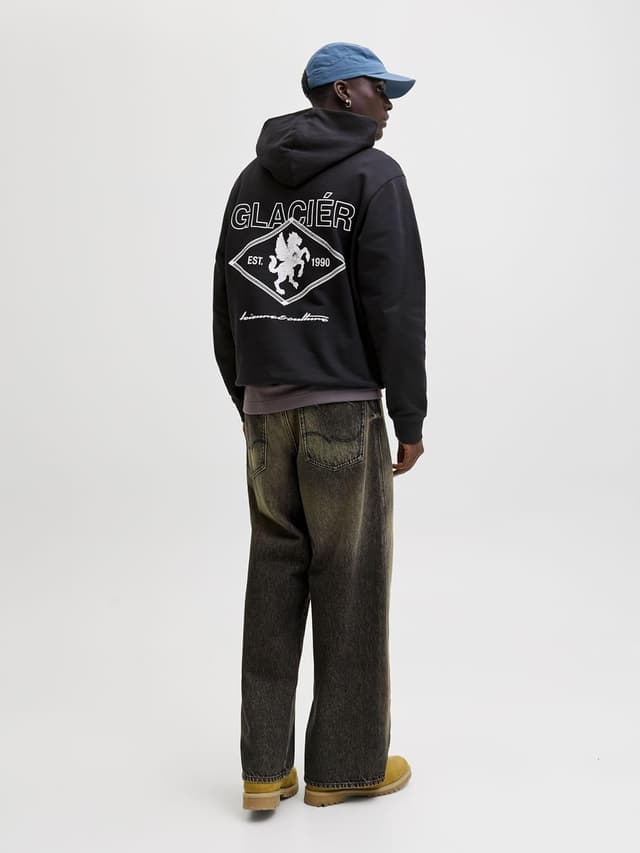 Detalle de Jack & Jones Jcocrest : sweat à capuche imprimé ample pour garçon