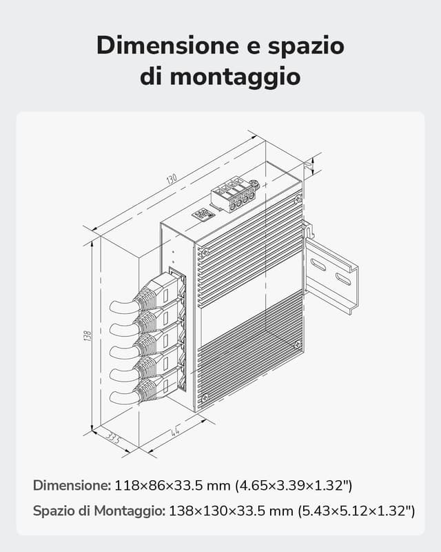 Thumbnail 6 de Cudy IG1005 Switch Gigabit a 5 porte
