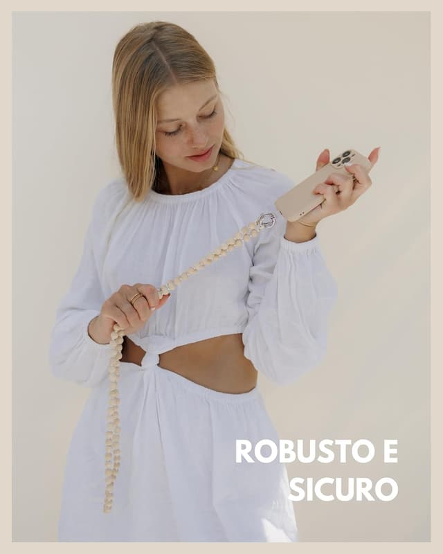 Detalle de GD GOOD.designs catena per cellulare con perline e laccetto da collo universale da 130 cm