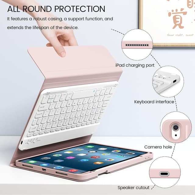 Detalle 2 de iPad keyboard case 11 inch A16, Pink
