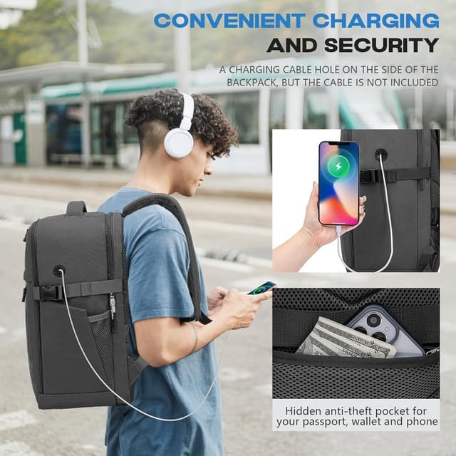 Detalle de Xkdoai 40x30x20 Ryanair cabin bag 24L