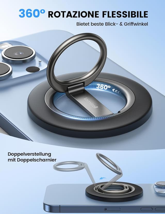 Detalle 1 de Lamicall MagSafe Ring Halterung