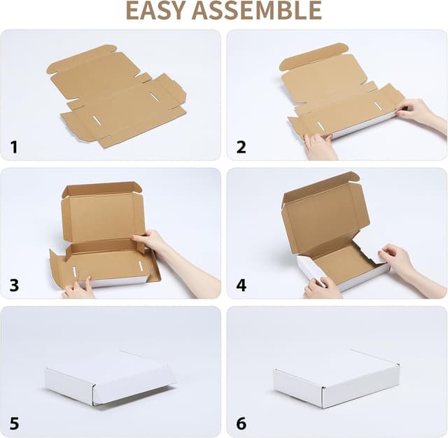 Detalle de Shipping boxes 10 x 8 x 3 in, set of 25