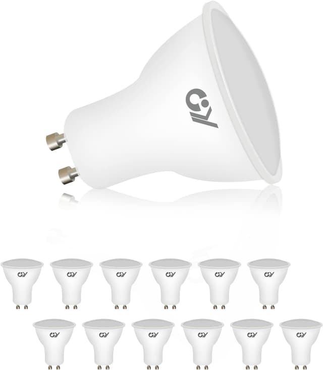 Detalle de GY GU10 LED Bulbs 12 Pack 8W 6500K spotlight