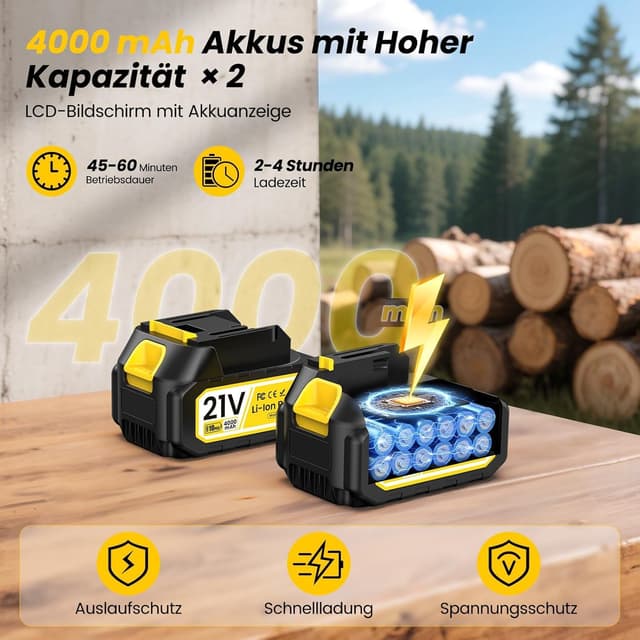 Thumbnail 4 de Mini Kettensäge 8000mAh 1000W