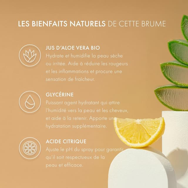 Detalle de Satin Naturel Brumisateur Visage Aloe Vera Bio 200 ml – spray hydratant apaisant pour peau sensible