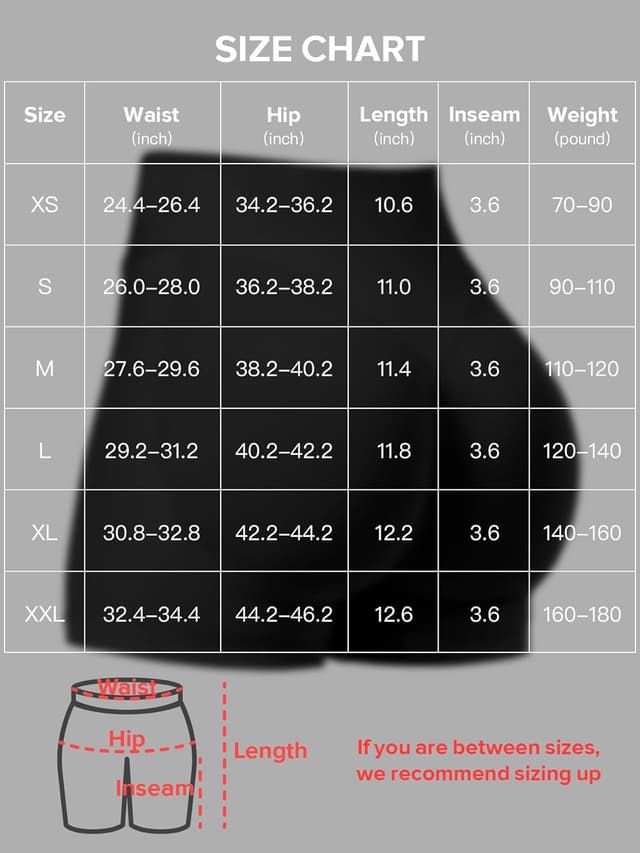 Detalle de VOYJOY Women’s Impact Scrunch Workout Shorts (No-Show Seam, Scrunch Bum) — 2.5 to 6-Inch Inseam