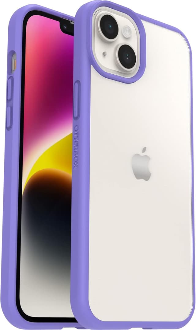 Detalle de OtterBox Cover Sleek Protective per iPhone 14 Plus (trasparente/viola) antiurto e anti caduta MIL-STD 810G