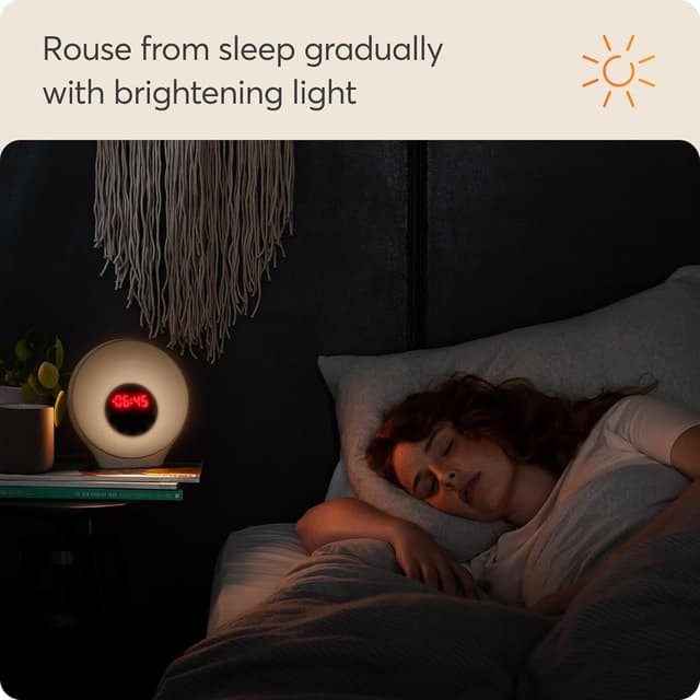 Detalle de Lumie Sunrise Alarm sunrise wake-up alarm with sunset sleep feature, sounds & mood lighting (White)