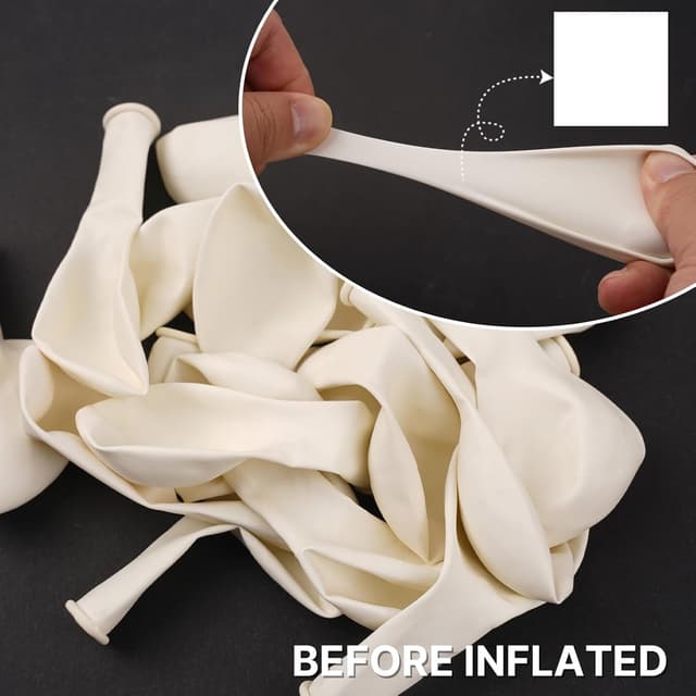 Thumbnail 1 de PartyWoo White Balloons 140 pcs