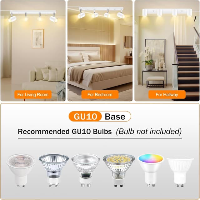 Thumbnail 2 de AUQUEE 4 Light Track Lighting Kit 15 ft cord