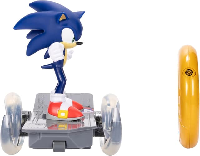 Detalle de Sonic the Hedgehog Speed RC Vehicle with Gold Ring Controller and 6-inch articulated Sonic figure