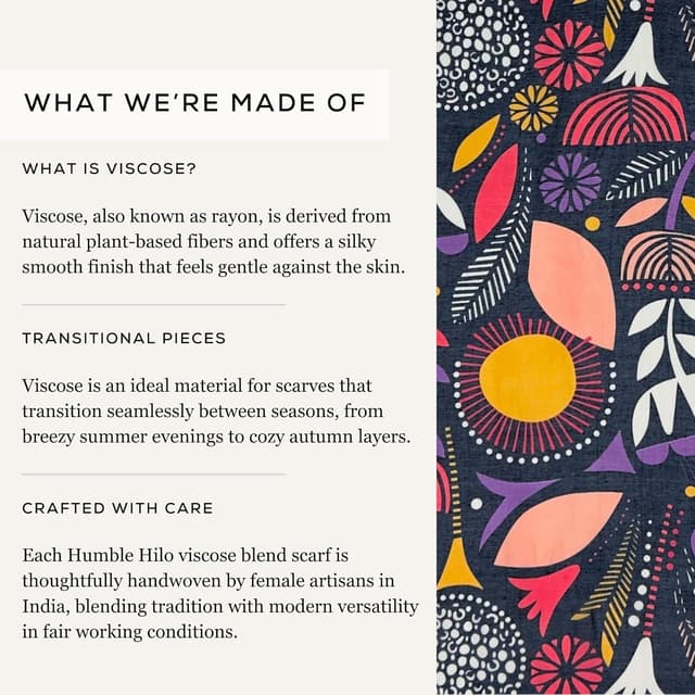 Thumbnail 3 de Humble Hilo Vector Art Fashion Scarf Lightweight wrap 🎀