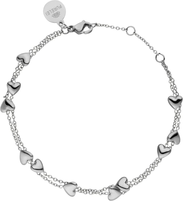 Detalle de Purelei Alohi Heart Bracciale Cuore in acciaio