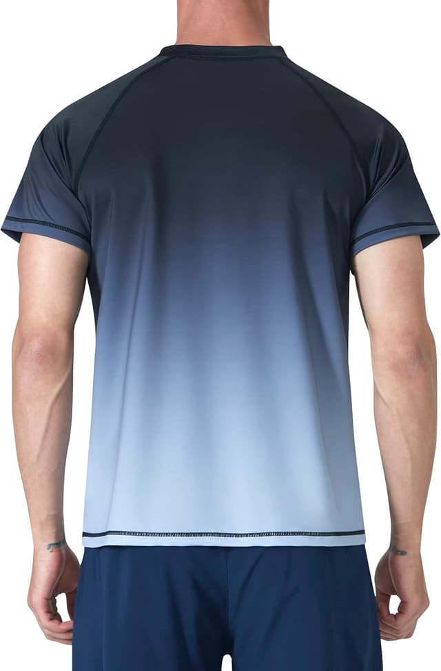 Detalle 2 de KPSUN Mens Swim Shirts UPF 50+ Quick Dry SPF Rash Guard for Outdoor Water & Beach