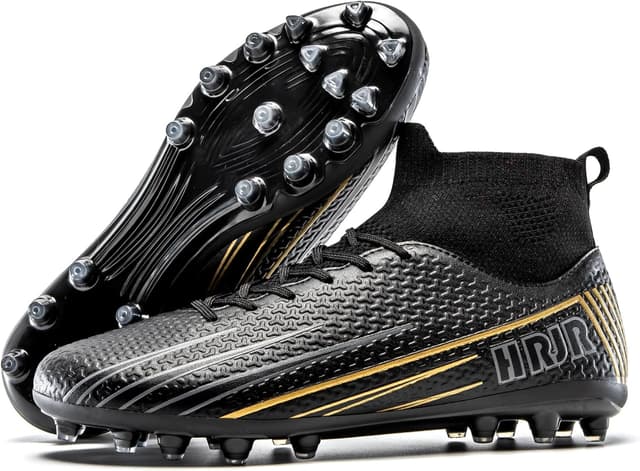 Detalle de TUGONVAC Kids Soccer Cleats High-Top Training Football Cleats for Boys and Girls