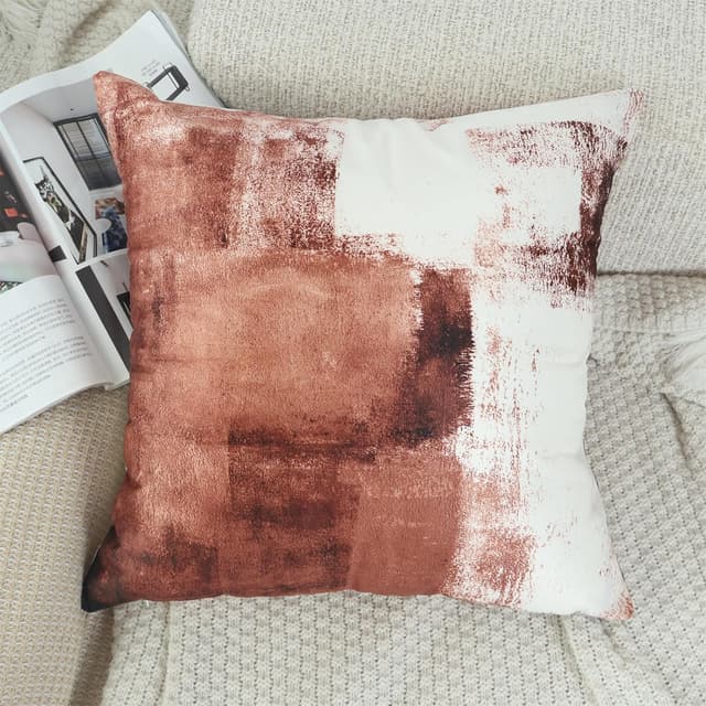 Detalle de OYIMUA Deko-Kissenbezug 50x50 im 2er-Set aus Samt (Quadrat) – mit verdecktem Reißverschluss