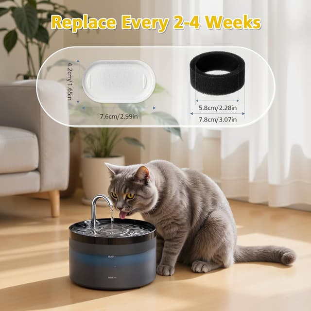 Detalle 1 de VILLAPOOL cat fountain filters 20 pack