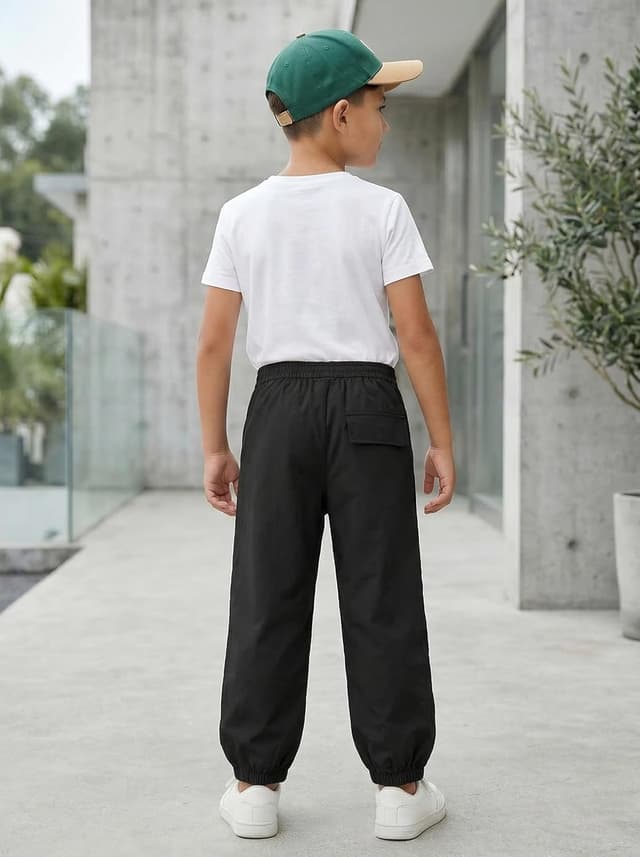 Detalle de JiAmy Boys Cargo Trouser Elasticated Waist Parachute Jogging Trousers (5-14 years)