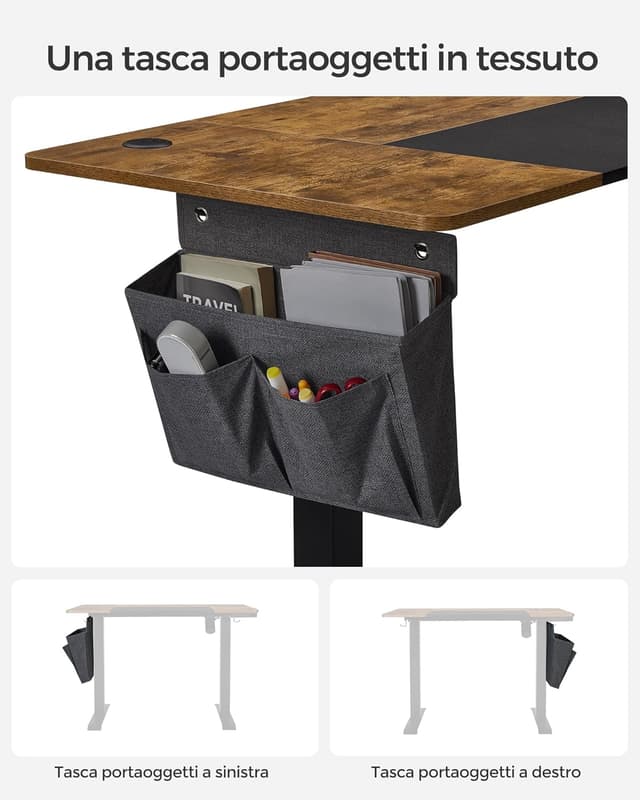 Thumbnail 6 de SONGMICS scrivania elettrica regolabile in altezza 120×60 cm con memoria 4 posizioni e porta USB-C (LSD015X01)