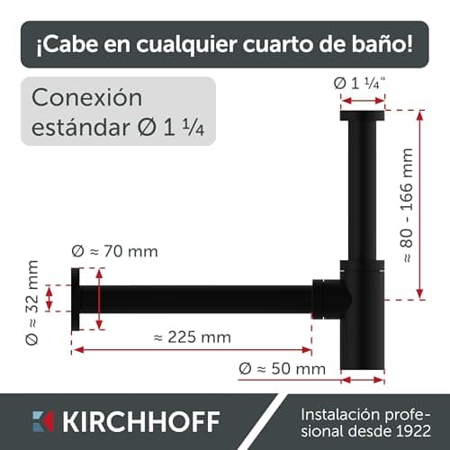 Thumbnail 3 de Kirchhoff 98803828 fregadero con sifón negro 🚰