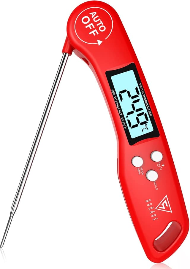 Detalle de DOQAUS Meat Thermometer Probe – 3s Instant Read Digital Thermometer with Backlit LCD (Foldable Probe, ±1°C)