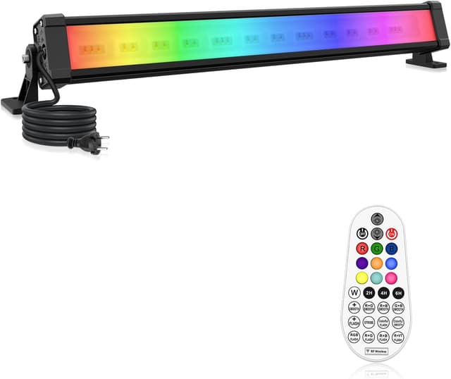 Detalle de CLY Faretto RGB per Esterni 42W con Barra LED, 9 colori, 5 modalità e telecomando RF 360° (IP66)