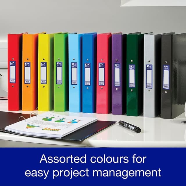 Detalle de Oxford Premium A4 Ring Binder (Yellow) with 25mm Capacity