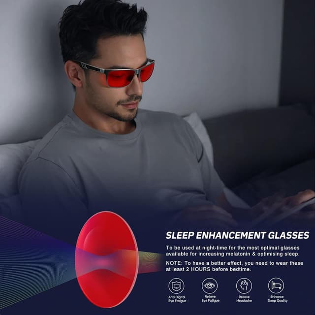 Detalle de ANYLUV Blue Light Blocking Glasses for Men (Lightweight Anti-Eyestain, Gaming/Computer Use)