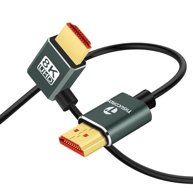 Detalle de Thsucords HDMI 2.1 Ultra Delgado 90° 1M
