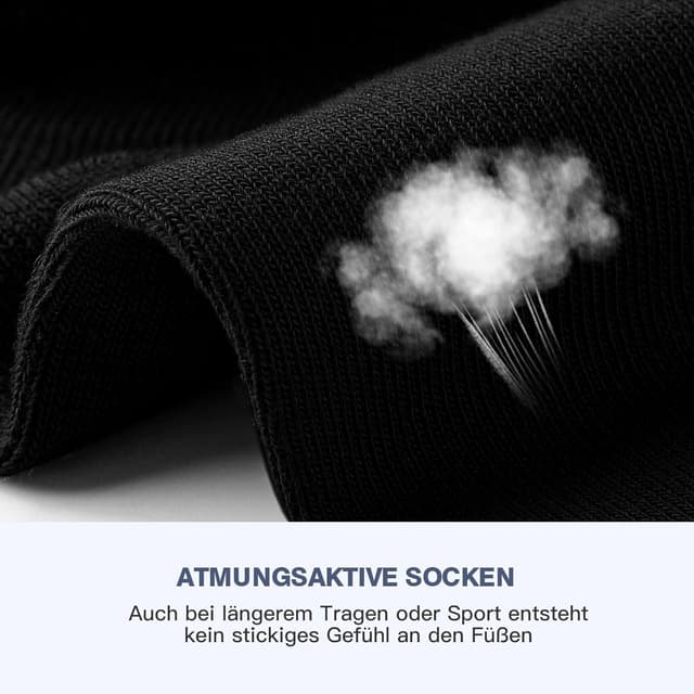Thumbnail 4 de QINCAO 10 Paar Socken Schwarz