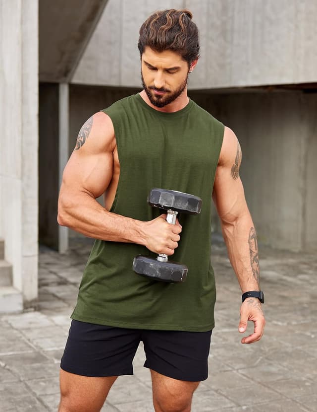 Thumbnail 1 de COOFANDY men’s gym tank tops – muscle-fit sleeveless workout vest for summer training