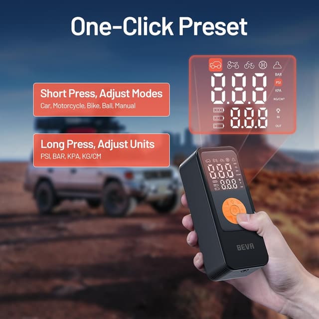 Thumbnail 5 de BEVA Tire Inflator 150 PSI cordless pump