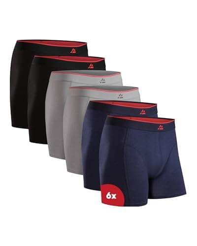 Detalle de DANISH ENDURANCE boxer de bambú para hombre (6 pack) con o sin bragueta, suave y elástico, talla 4XL