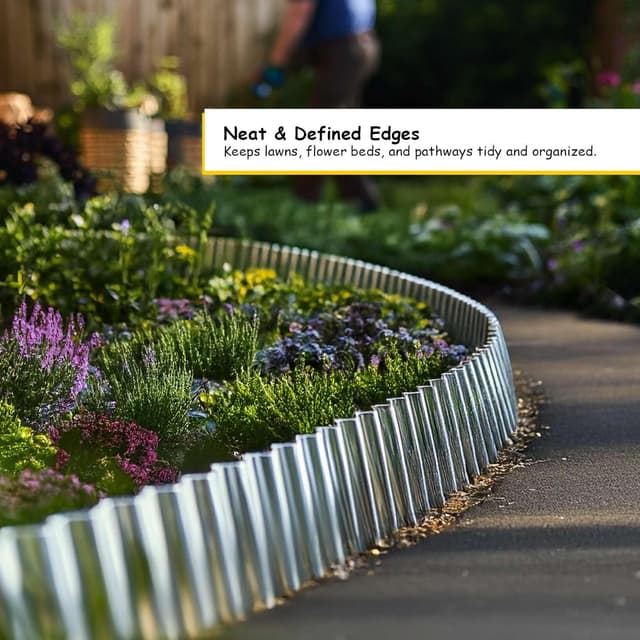 Thumbnail 5 de Corrugated Metal garden edging wave roll 16cm